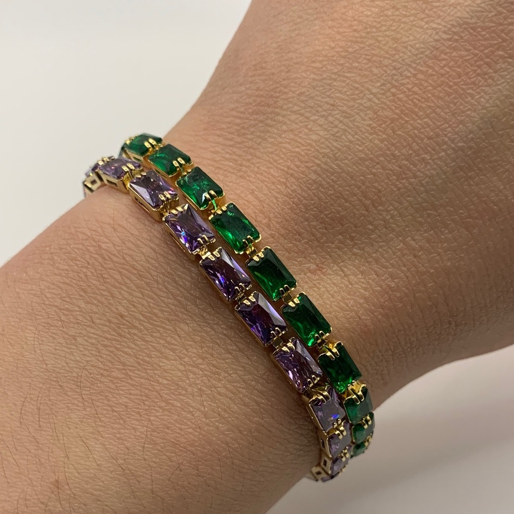 Gold-tone Faux Gemstone Bracelet